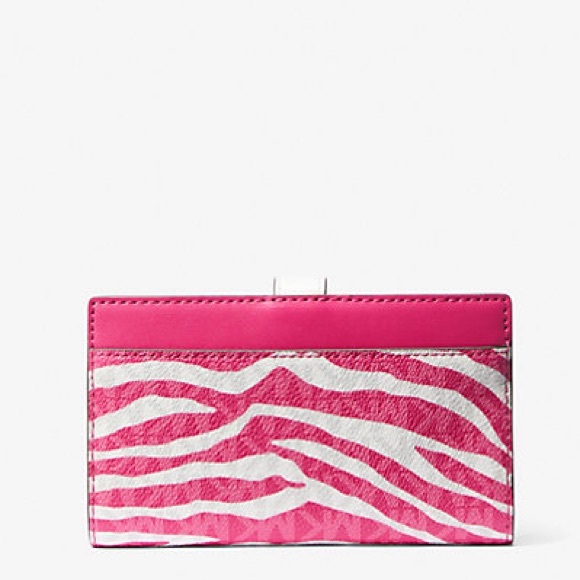 MICHAEL KORS - Greenwhich Medium Zebra Signature Logo Wallet - Picture 3 of 4